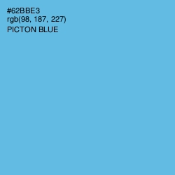 #62BBE3 - Picton Blue Color Image