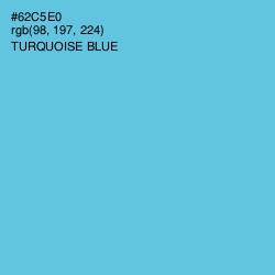 #62C5E0 - Turquoise Blue Color Image