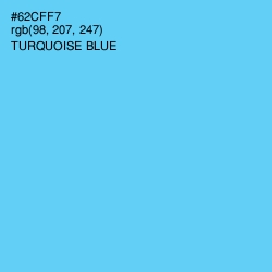 #62CFF7 - Turquoise Blue Color Image