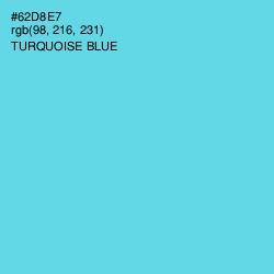 #62D8E7 - Turquoise Blue Color Image