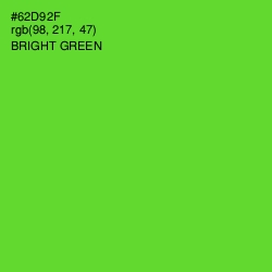 #62D92F - Bright Green Color Image