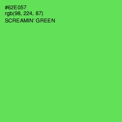 #62E057 - Screamin' Green Color Image