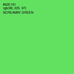 #62E161 - Screamin' Green Color Image