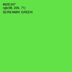 #62E247 - Screamin' Green Color Image