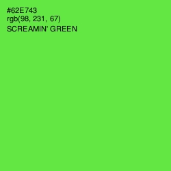 #62E743 - Screamin' Green Color Image