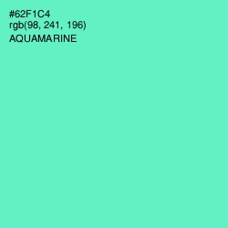 #62F1C4 - Aquamarine Color Image