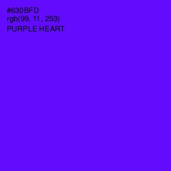 #630BFD - Purple Heart Color Image