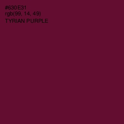 #630E31 - Tyrian Purple Color Image