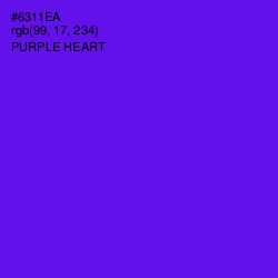 #6311EA - Purple Heart Color Image