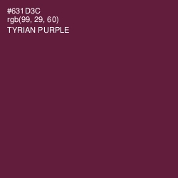 #631D3C - Tyrian Purple Color Image