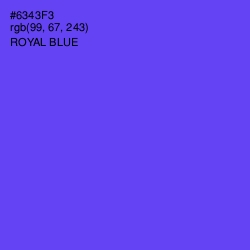 #6343F3 - Royal Blue Color Image