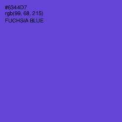 #6344D7 - Fuchsia Blue Color Image