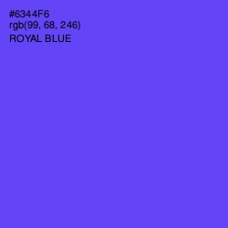 #6344F6 - Royal Blue Color Image