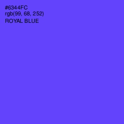 #6344FC - Royal Blue Color Image