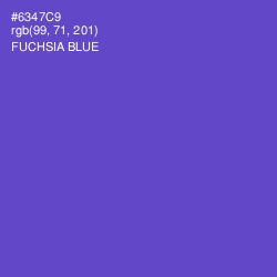 #6347C9 - Fuchsia Blue Color Image