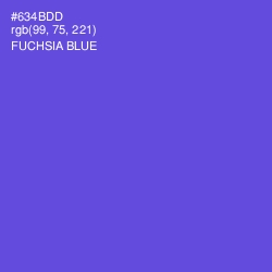 #634BDD - Fuchsia Blue Color Image