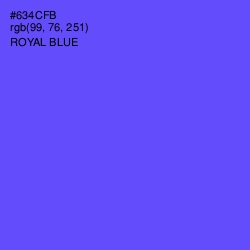 #634CFB - Royal Blue Color Image