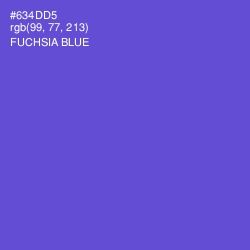 #634DD5 - Fuchsia Blue Color Image