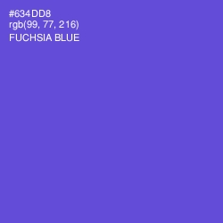 #634DD8 - Fuchsia Blue Color Image