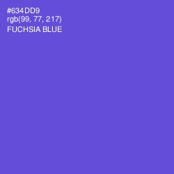 #634DD9 - Fuchsia Blue Color Image