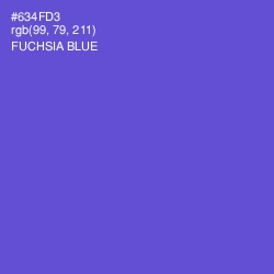 #634FD3 - Fuchsia Blue Color Image