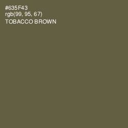 #635F43 - Tobacco Brown Color Image