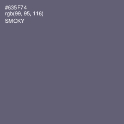 #635F74 - Smoky Color Image