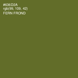 #636D2A - Fern Frond Color Image