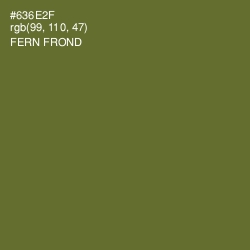 #636E2F - Fern Frond Color Image