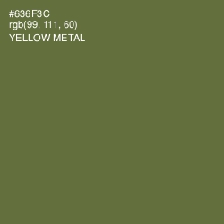 #636F3C - Yellow Metal Color Image