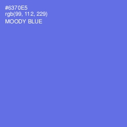 #6370E5 - Moody Blue Color Image