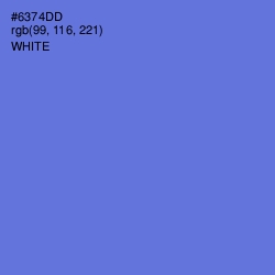 #6374DD - Moody Blue Color Image