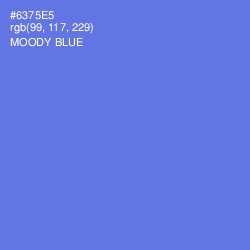 #6375E5 - Moody Blue Color Image