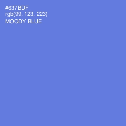 #637BDF - Moody Blue Color Image