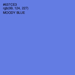 #637CE3 - Moody Blue Color Image