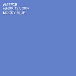 #637FCB - Moody Blue Color Image