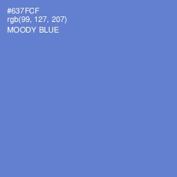 #637FCF - Moody Blue Color Image