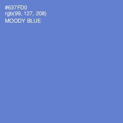 #637FD0 - Moody Blue Color Image