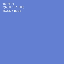 #637FD1 - Moody Blue Color Image
