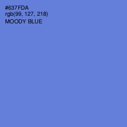 #637FDA - Moody Blue Color Image
