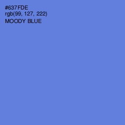 #637FDE - Moody Blue Color Image