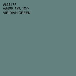 #63817F - Viridian Green Color Image