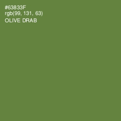 #63833F - Olive Drab Color Image