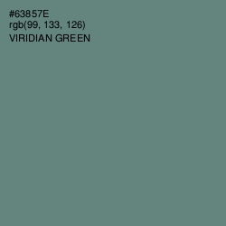 #63857E - Viridian Green Color Image