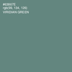 #63867E - Viridian Green Color Image