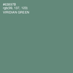 #63897B - Viridian Green Color Image