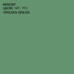 #63936F - Viridian Green Color Image