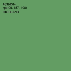 #639D64 - Highland Color Image