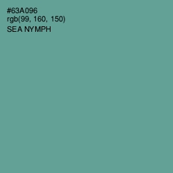 #63A096 - Sea Nymph Color Image