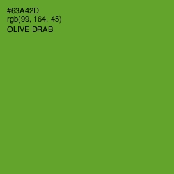 #63A42D - Olive Drab Color Image